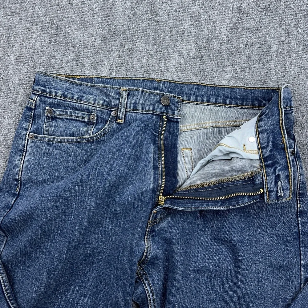 Levi's 505 Jeans Men's 36x36 Straight Leg‎ Medium Wash Stretch Denim Workwear